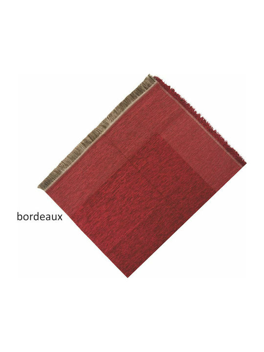 Flamingo Dyed Throws Set 3 pcs Chenille Burgundy