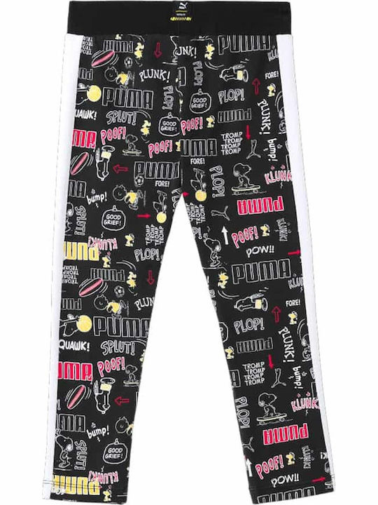 Puma Kinder Leggings Lang Schwarz Peanuts