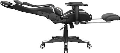 Raptor Spectre Artificial Leather Gaming Chair with Adjustable Arms and Footrest Black