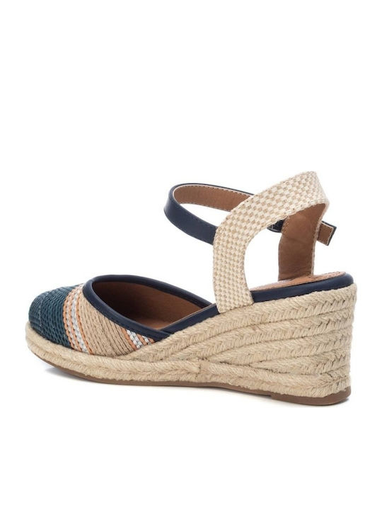 Platforme Dama Tip Espadrile Albastre