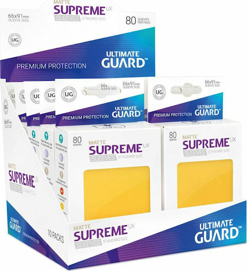 Ultimate Guard Supreme UX Sleeves Standard Matte Yellow 80τμχ