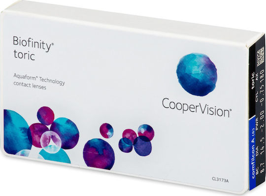 Cooper Vision Biofinity Toric 6 Μηνιαίοι Αστιγματικοί Φακοί Επαφής Σιλικόνης Υδρογέλης
