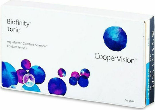 Cooper Vision Biofinity Toric 6 Μηνιαίοι Αστιγματικοί Φακοί Επαφής Σιλικόνης Υδρογέλης