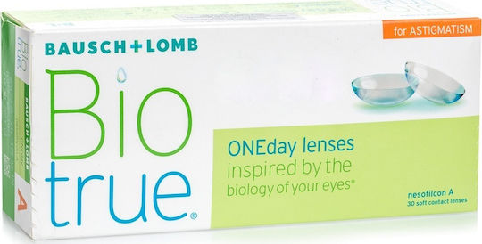 Bausch & Lomb Biotrue OneDay for Astigmatism 30 Ημερήσιοι Αστιγματικοί Φακοί Επαφής Υδρογέλης με UV Προστασία