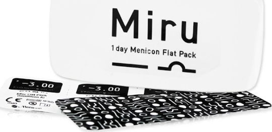 Menicon Miru 1 Day 30 Ημερήσιοι Φακοί Επαφής Υδρογέλης