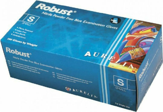 Bournas Medicals Robust Nitrile Examination Gloves Powder Free Blue 100pcs