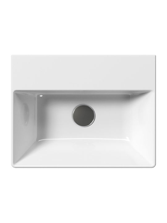 GSI Kube-X Aufgesetztes Waschbecken Porzellan 45x35x15cm Weiß