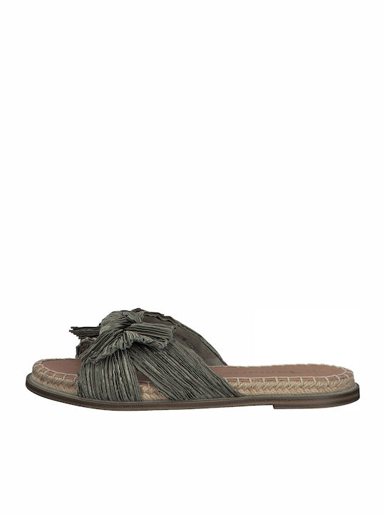 Flache Sandalen für Damen in Grün Farbe