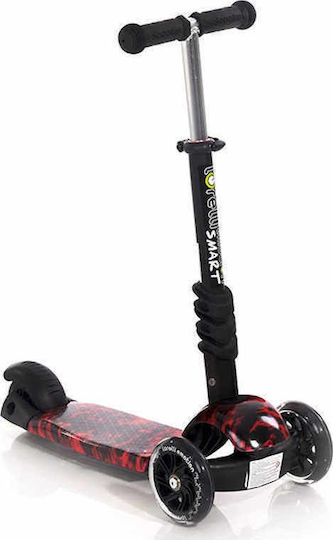 Lorelli Kids Scooter Foldable Smart Plus 2021 3-Wheel with Seat for 3+ Years Red