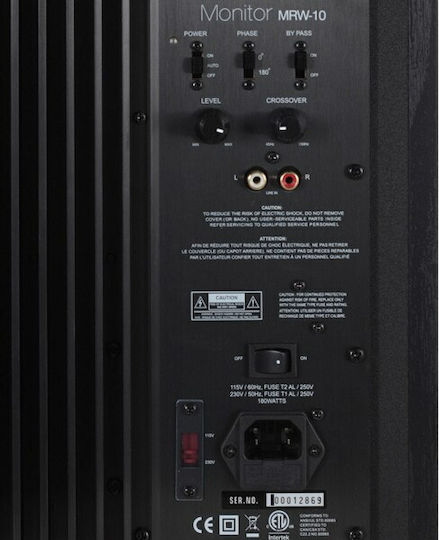 Monitor Audio MRW10 Aktiv Subwoofer mit Lautsprecher 10" 100W Walnuss
