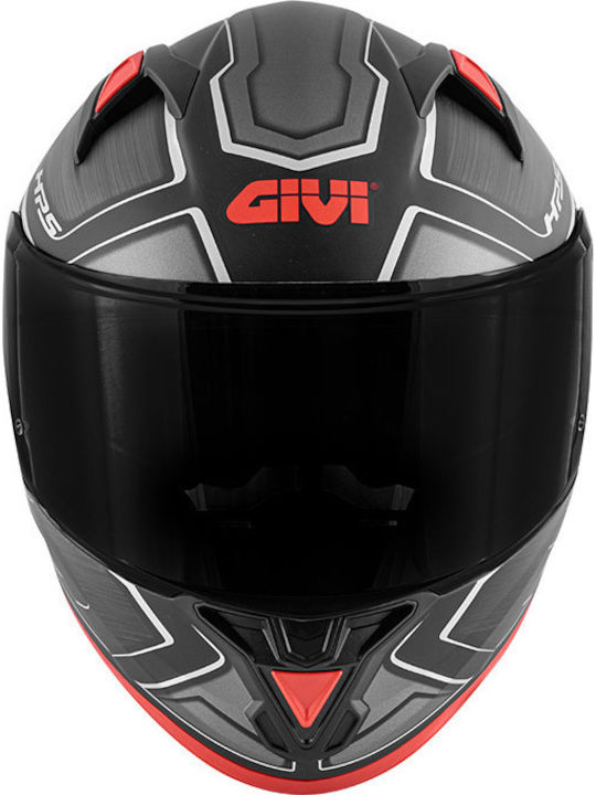 Givi H50.6 Sport Deep Mat Black/Red Motorcycle Helmet Full Face 1490gr