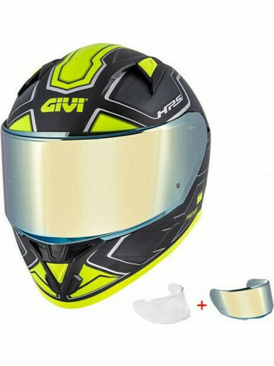Givi H50.6 Sport Deep Titan/Yellow Motorcycle Helmet Full Face ECE 22.05 1490gr GIV000KRA174