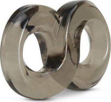 Blush Stay Hard Cock Ring & Ball Strap Ring Cock & Testicles Silicone Black