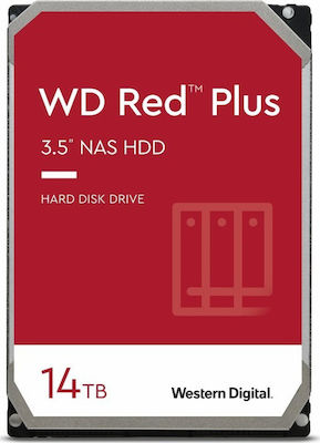 Western Digital Red Plus 14TB HDD Hard Drive 3.5" SATA III 7200rpm with 512MB Cache for NAS