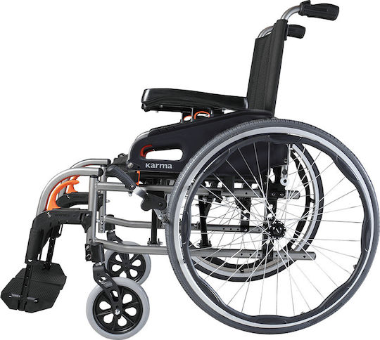 Karma Medical Flexx Αναπηρικό Αμαξίδιο Ελαφρού Τύπου 46cm Ασημί / Μαύρο
