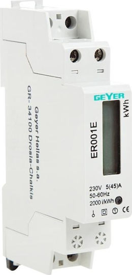 Geyer Impulszähler Elektrische Messgeräte Installationsart Schiene Digitaler Monofasiger 32A ER001E