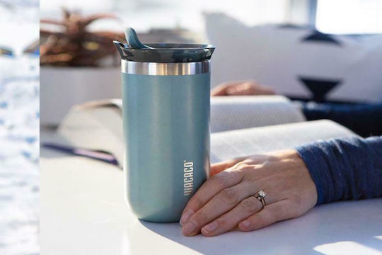 Wacaco Octaroma Lungo Travel Mug Чаша Термос Неръждаема стомана Без BPA 300мл Cadet Blue с Мундщук