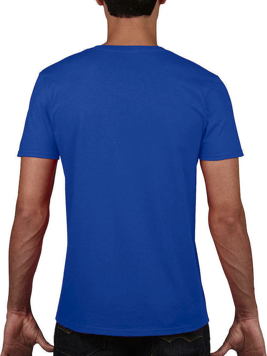 Gildan 64V00 Ανδρικό Διαφημιστικό T-shirt Κοντομάνικο σε Χρώμα
