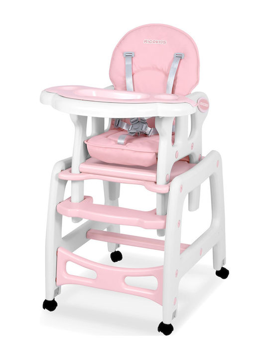 Ricokids Sinco 5 in 1 Rosa Hochstuhl