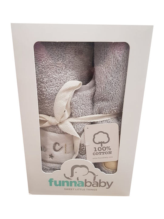 Funna Baby Set Babyhandtücher 3tlg Gray Owlet