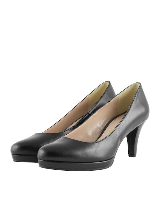 Stefania Black Pumps mit Chunky mittelhohem Absatz Schwarz