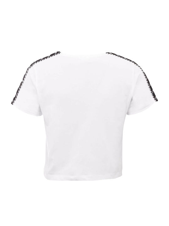 Inula Κοντομάνικο Crop Top Λευκό