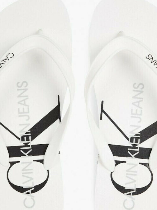 Calvin Klein Men's Flip Flops White