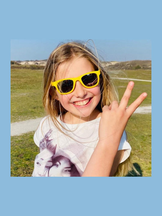 Koolsun Wave 1-5 Years Unbreakable Baby Sunglasses with Mirror Lenses Yellow for 1-5 Years