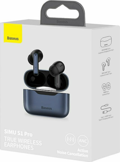 Baseus SIMU S1 Pro In-ear Bluetooth Handsfree Earphones with Charging Case Gray