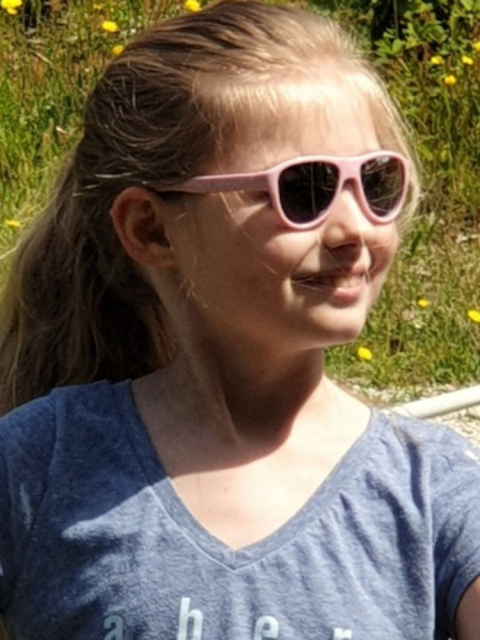 Koolsun Air 3-10 Years Άθραυστα Aviator Παιδικά Γυαλιά Ηλίου με Καθρέφτη Φακό Ροζ για 3-10 Ετών