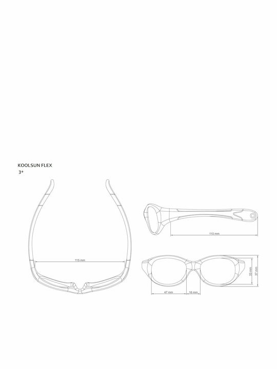 Koolsun Flex 3-6 Years Kids Sunglasses White for 3-6 Years