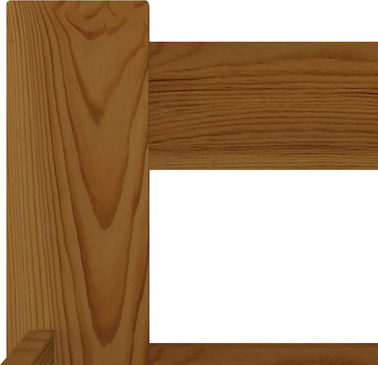 Κρεβάτι King Size Ξύλινο Καφέ Μελί για Στρώμα 200x200cm