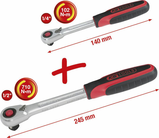 Ks Tools Комплект Ключове с Каре 1/2" 2бр