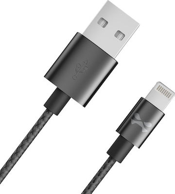 Ghostek Braided USB to Lightning Cable Μαύρο 1m (GHOCBL013)
