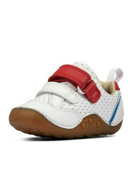 Casual Tiny Sky Kinder Sneakers Anatomisch mit Klettverschluss Weiß