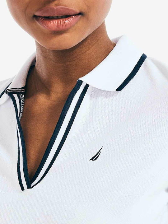 Women's Polo Blouse Short Sleeve White