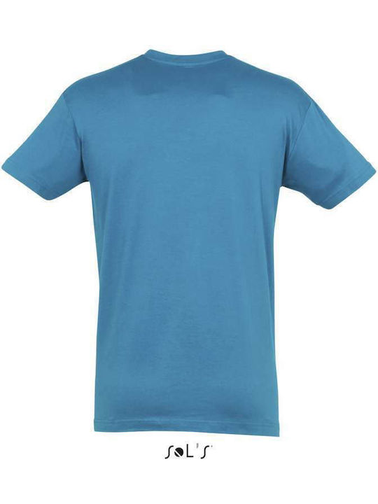 Sol's Regent Ανδρικό Διαφημιστικό T-shirt Κοντομάνικο Aqua