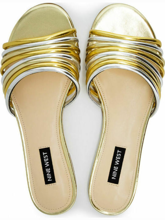 Links3 Women's Flat Sandals in Gold Color