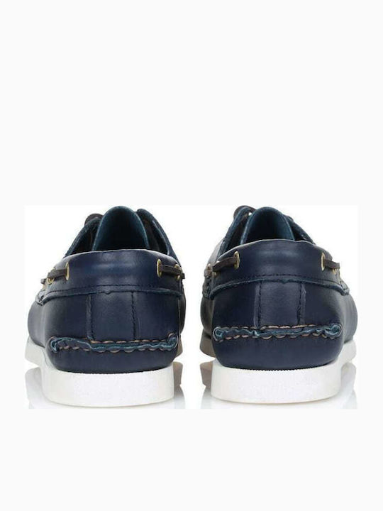 Dallas Men's Leather Boat Shoes Blue
