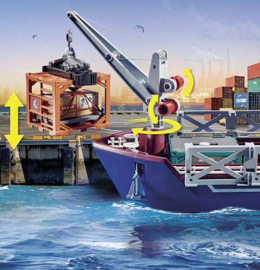 Playmobil City Action Cargo Ship with Boat for 4-10 years old