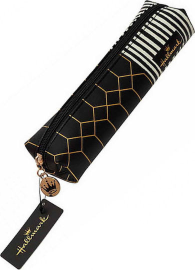 Hallmark Stripe Federmäppchen Zylinderförmig Schwarz
