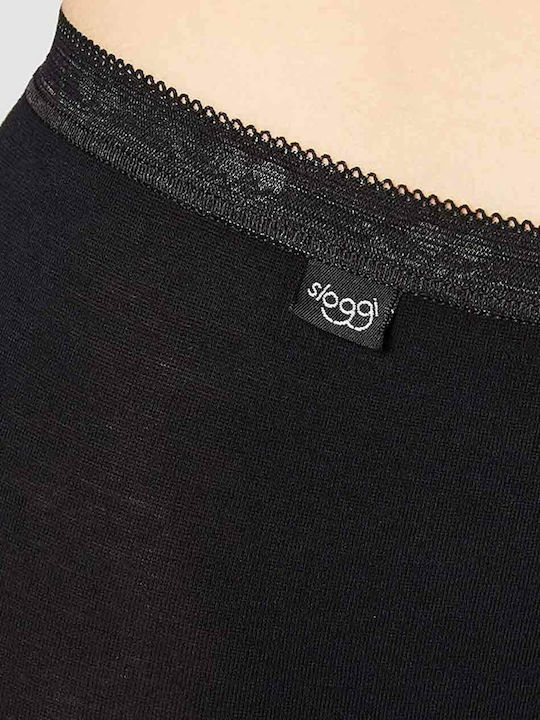 Basic Maxi Βαμβακερά Ψηλόμεσα Γυναικεία Boxer 2Pack Μαύρα