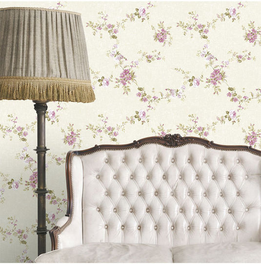 Tapete Textile Flower Beige L1005xB53cm Waschbar 620-3