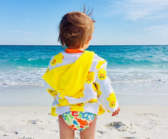 Zoocchini Kids Beach Poncho Yellow 39 x 105cm