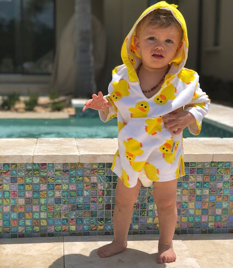 Zoocchini Kids Beach Poncho Yellow 39 x 105cm