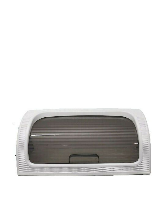 Homeplus Plastic Bread Box with Lid White 41x26x18cm