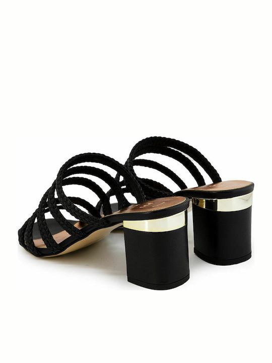 246917 Din piele Sandale Negre