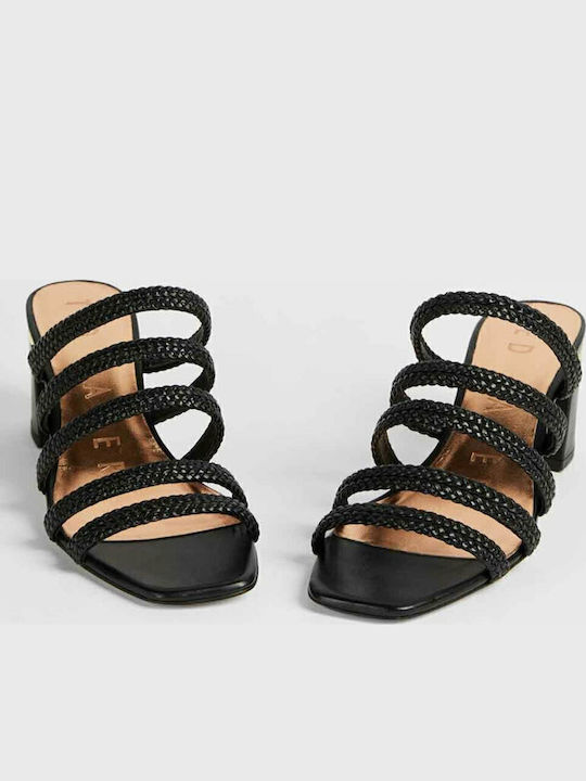 246917 Din piele Sandale Negre