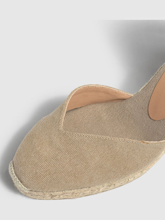 Chiara Women's Fabric Platform Espadrilles Beige