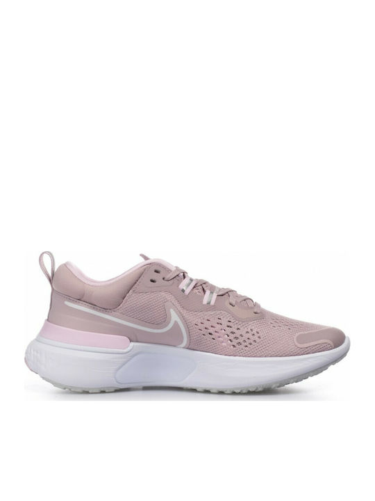 Nike React Miler 2 Γυναικεία Αθλητικά Παπούτσια Running Ροζ
